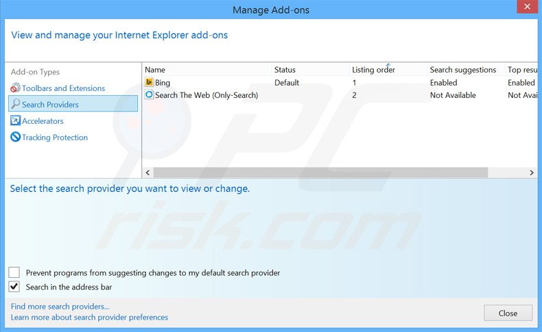 Removing www-search.info from Internet Explorer default search engine