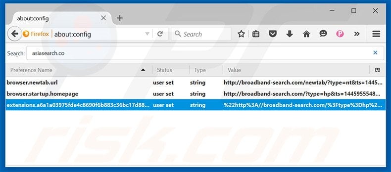 Removing broadband-search.com from Mozilla Firefox default search engine