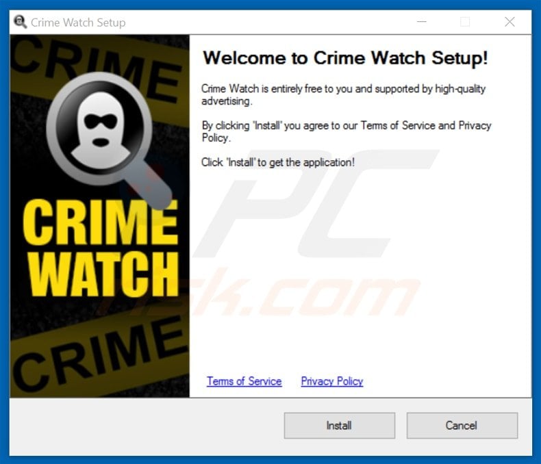 crime watch adware installer setup