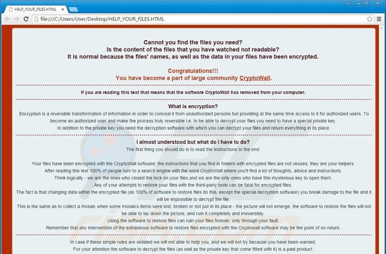 cryptowall 4.0 ransomware