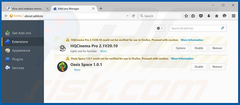 Removing DailyWiki ads from Mozilla Firefox step 2