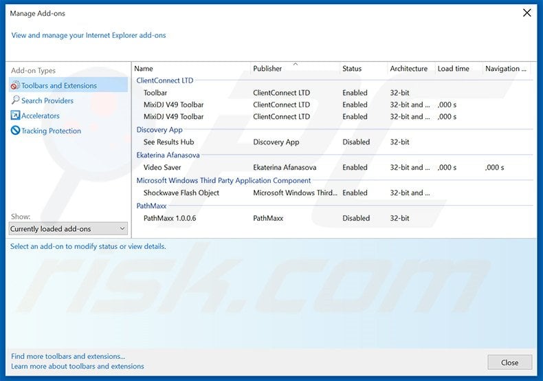 Removing FastoPlayer ads from Internet Explorer step 2