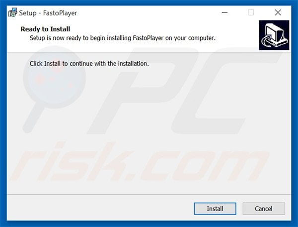 Official FastoPlayer adware installation setup