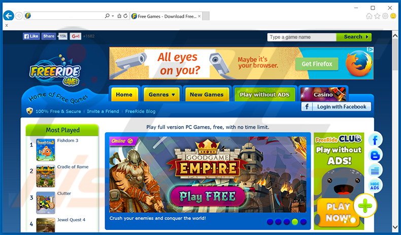 Free Ride Games Player adware