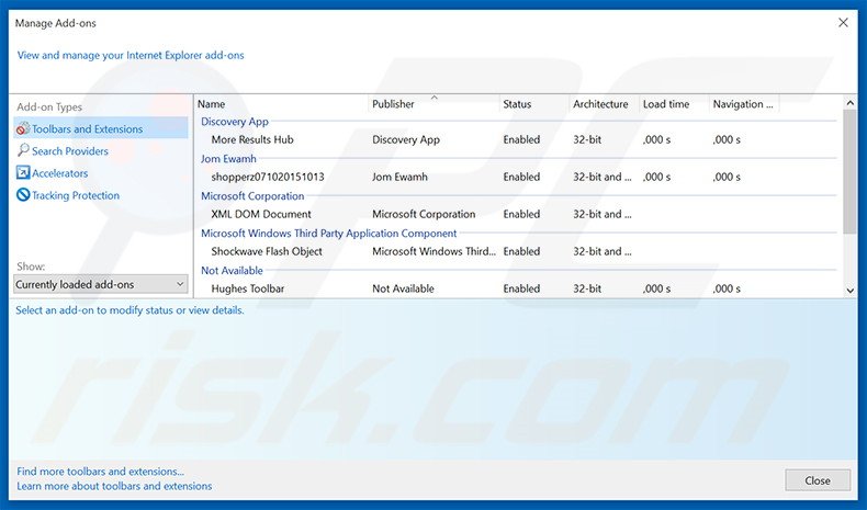 Removing InstantSupport ads from Internet Explorer step 2