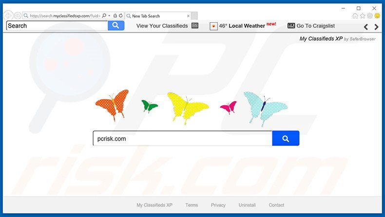 search.myclassifiedsxp.com browser hijacker