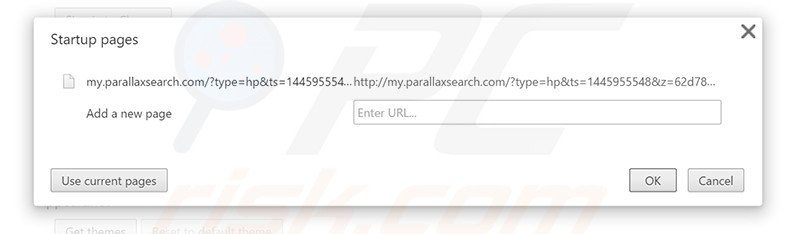 Removing my.parallaxsearch.com from Google Chrome homepage