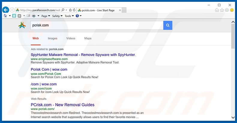 my.parallaxsearch.com browser hijacker