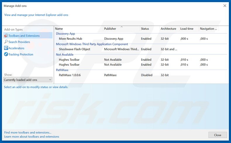 Removing Rocket Media Player ads from Internet Explorer step 2