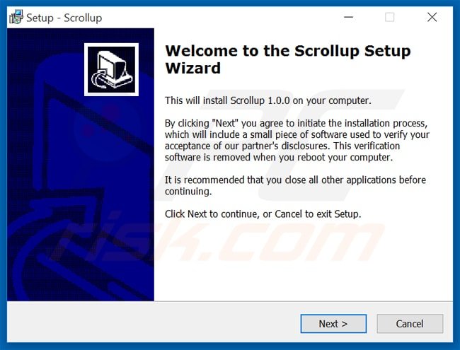 scrollup adware installer setup