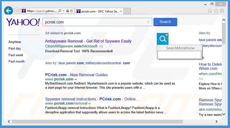 Browser redirects caused by Search Know adware