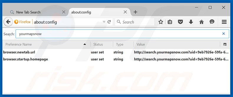Removing search.yourmapsnow.com from Mozilla Firefox default search engine