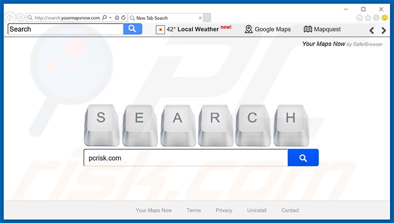 search.yourmapsnow.com browser hijacker
