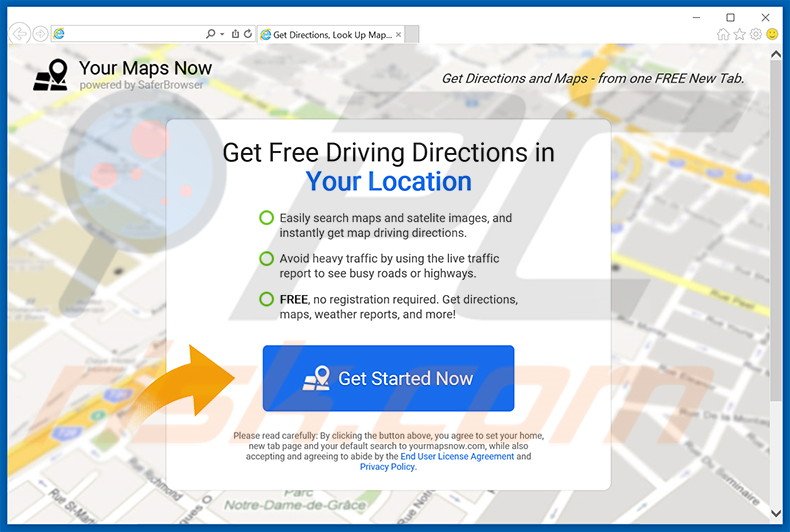 Website used to promote Your Maps Now