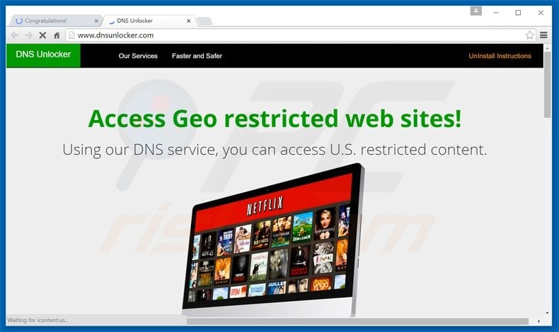 dns unlocker adware main