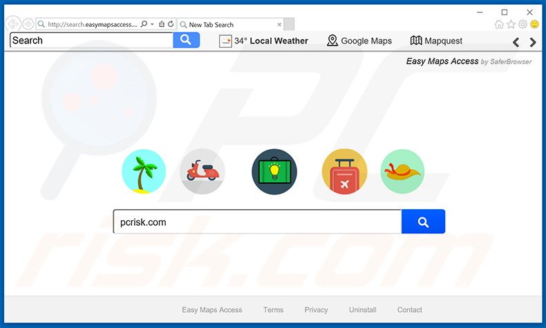 search.easymapsaccess.com browser hijacker