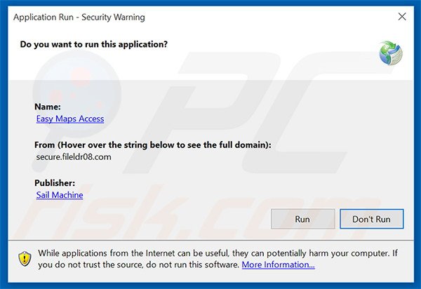 Official Easy Maps Access browser hijacker installation setup