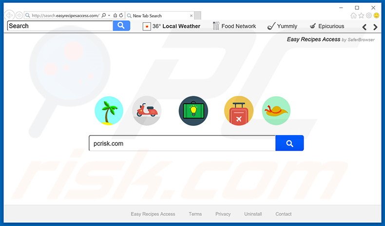 search.easyrecipesaccess.com browser hijacker