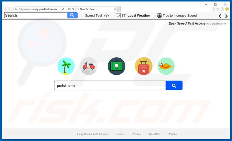 search.easyspeedtestaccess.com browser hijacker