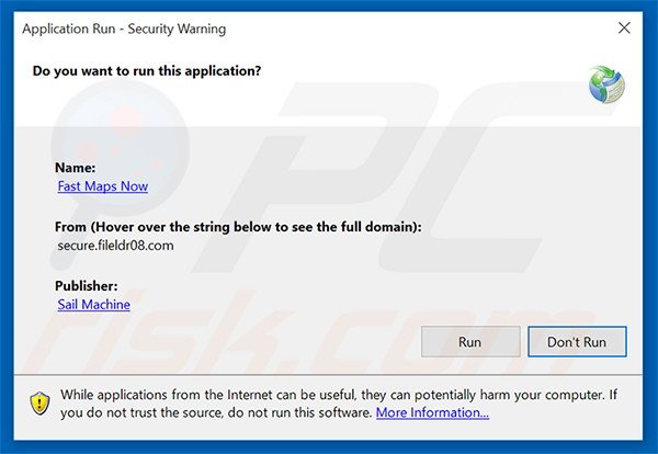 Official Fast Maps Now browser hijacker installation setup