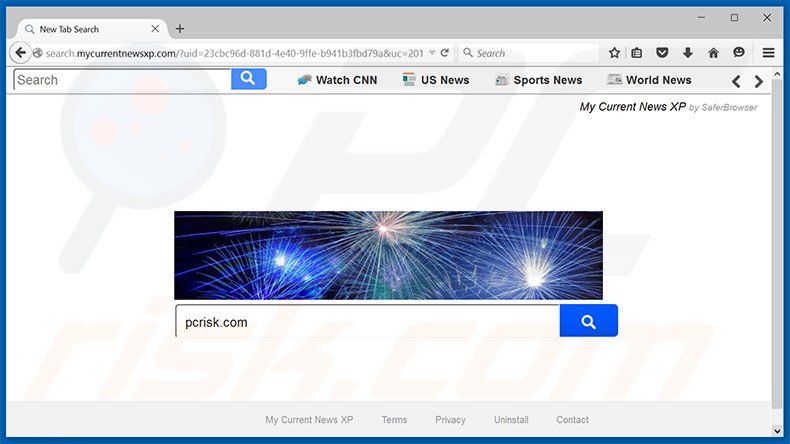 Search.mycurrentnewsxp.com browser hijacker