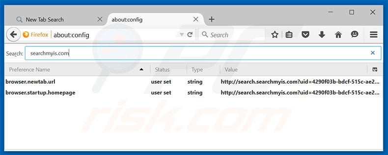 Removing search.searchmyis.com from Mozilla Firefox default search engine