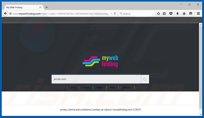 mywebfinding.com browser hijacker