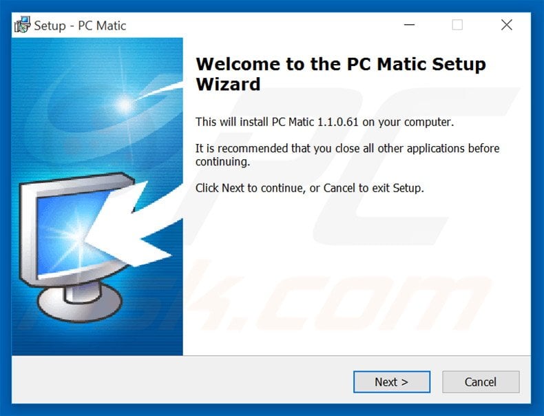 Official PC Matic installation setup