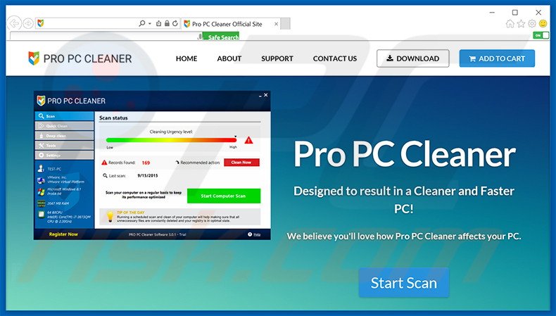 Pro PC Cleaner adware
