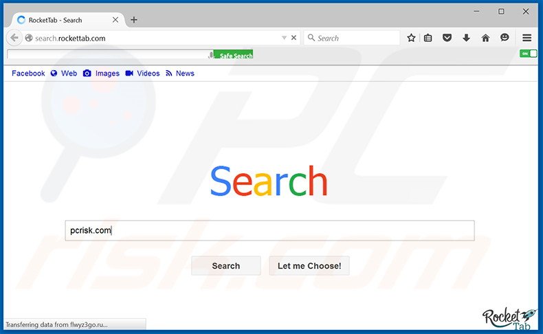 search.rockettab.com browser hijacker