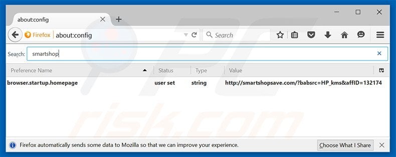 Removing smartshopsave.com from Mozilla Firefox default search engine