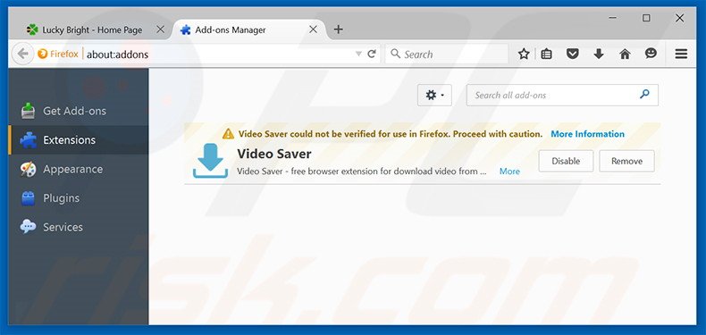 Removing Sound+ ads from Mozilla Firefox step 2