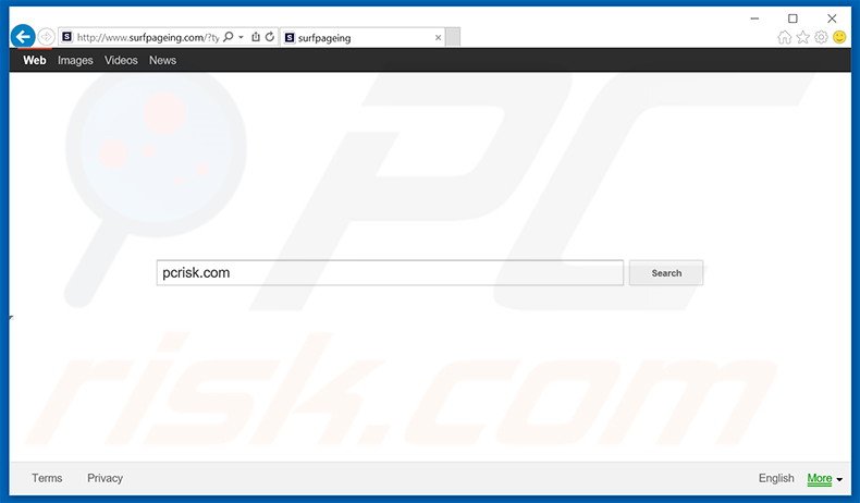 surfpageing.com browser hijacker