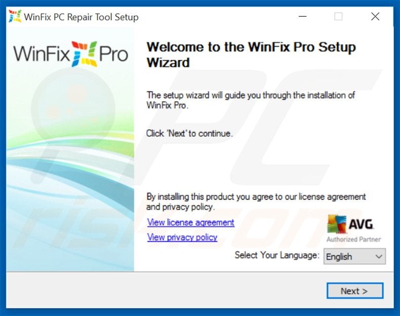 Official WinFix Pro installation setup