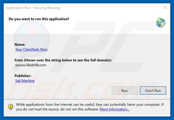 Official Your Classifieds Now browser hijacker installation setup