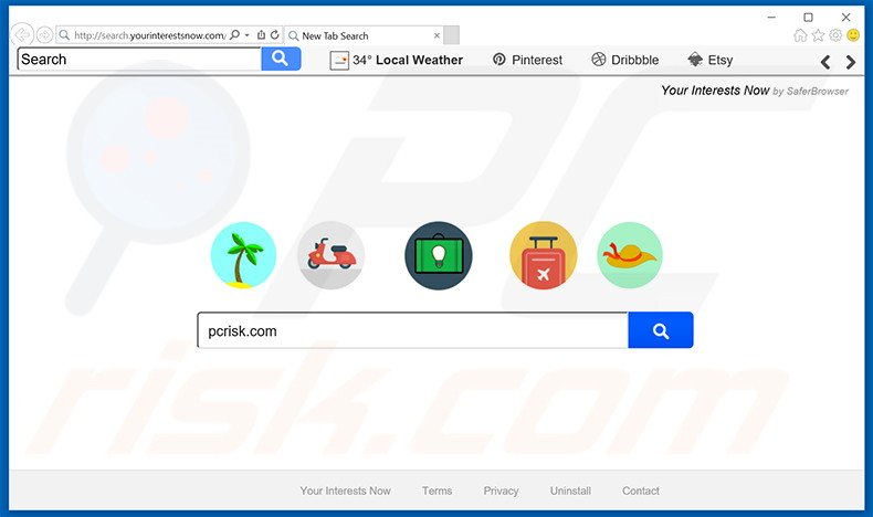 search.yourinterestsnow.com browser hijacker