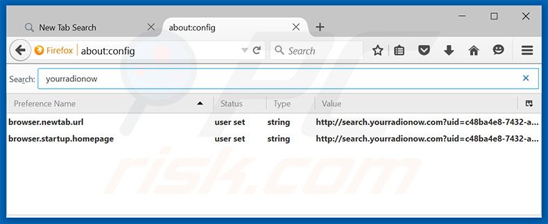 Removing search.yourradionow.com from Mozilla Firefox default search engine