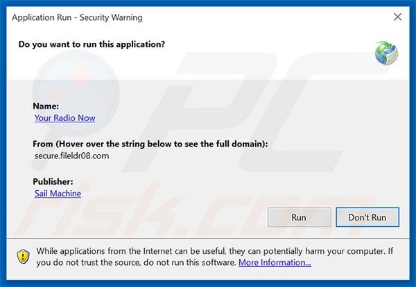 Official Your Radio Now browser hijacker installation setup