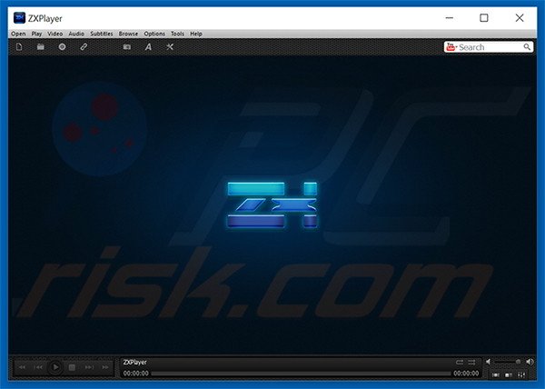 Deceptive adware-type application ZX Player