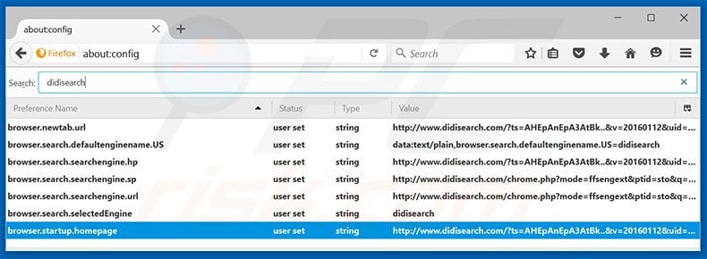Removing didisearch.com from Mozilla Firefox default search engine