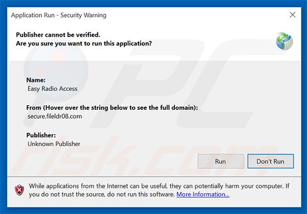 Official Easy Radio Access browser hijacker installation setup