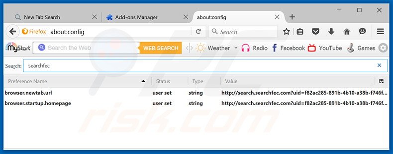 Removing Fast Email Checker from Mozilla Firefox default search engine