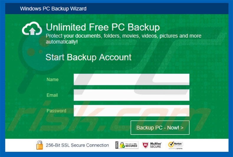 Potentially unwanted program MyPC Backup