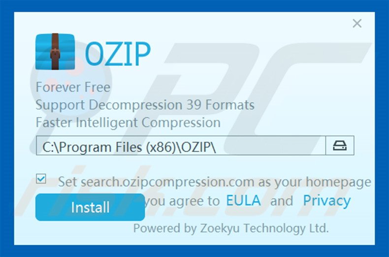 Official OZIP installation setup