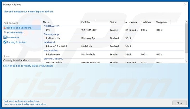 Removing PC Fix Speed ads from Internet Explorer step 2