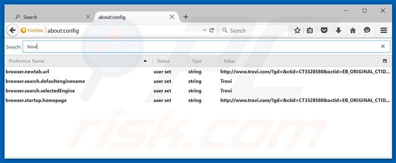 Removing trovi.com from Mozilla Firefox default search engine