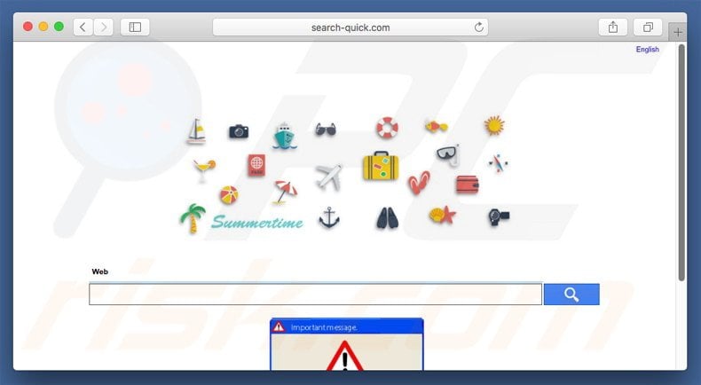 search-quick.com browser hijacker on a Mac computer