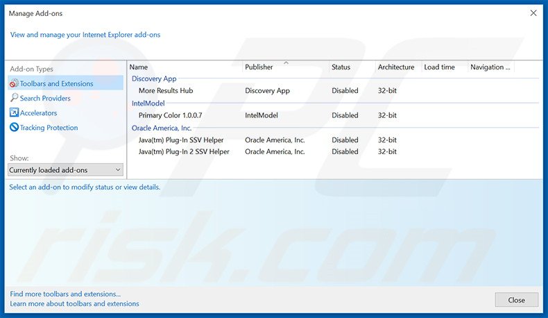 Removing Secure Browsing ads from Internet Explorer step 2