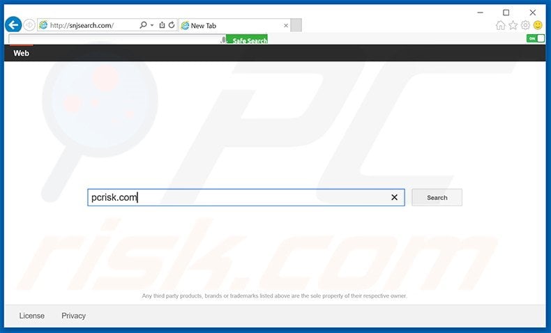 snjsearch.com browser hijacker