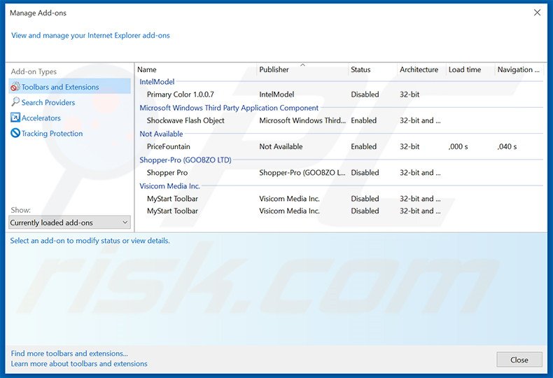 Removing Software Updater ads from Internet Explorer step 2